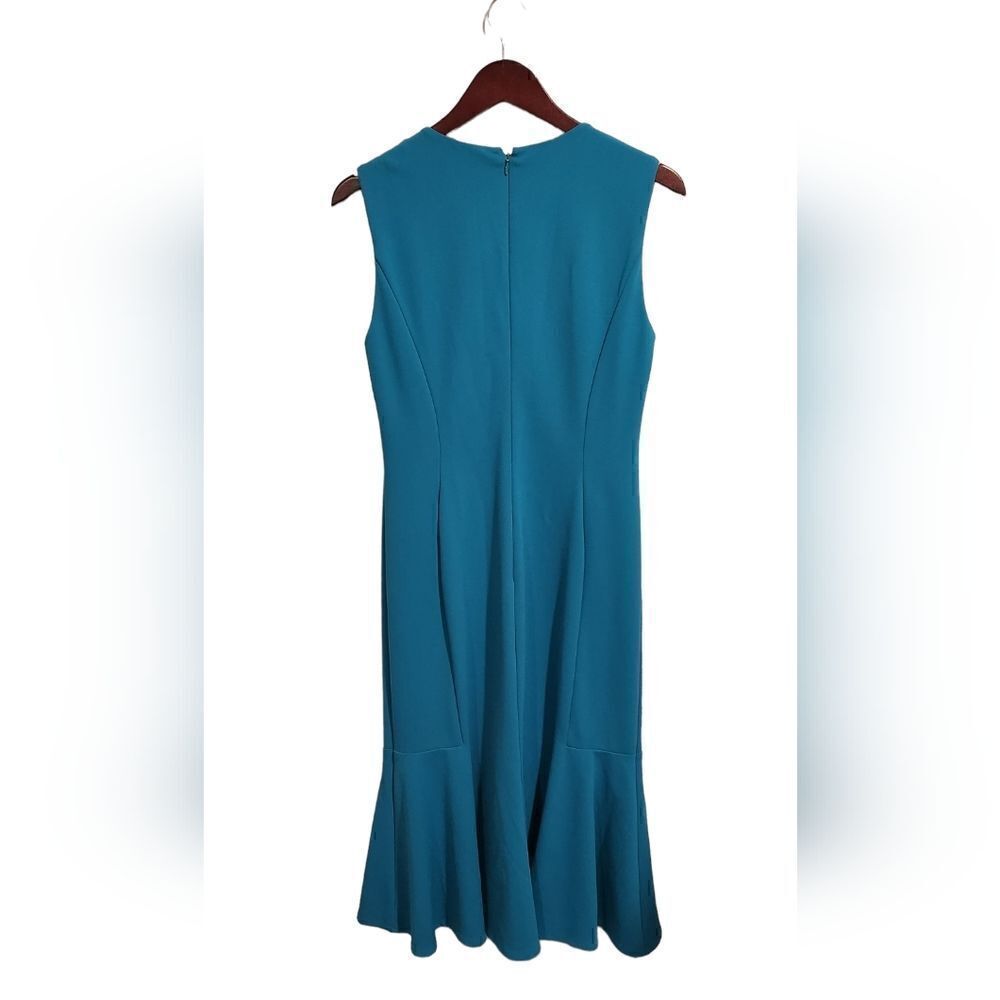 Calvin Klein Flounce Hem Dress Sleeveless Size 10 Blue - Picture 4 of 7
